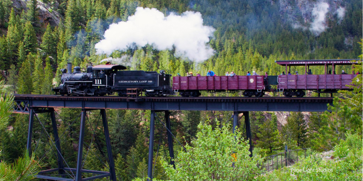 Colorado scenic train trestle bridge