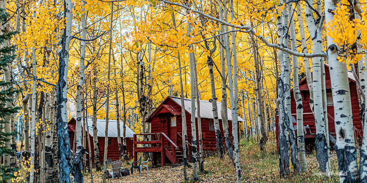 Colorado State Park cabin getaway