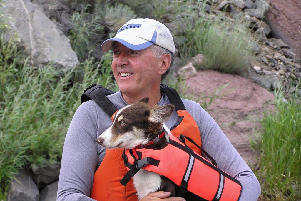 owner rafting with your dog